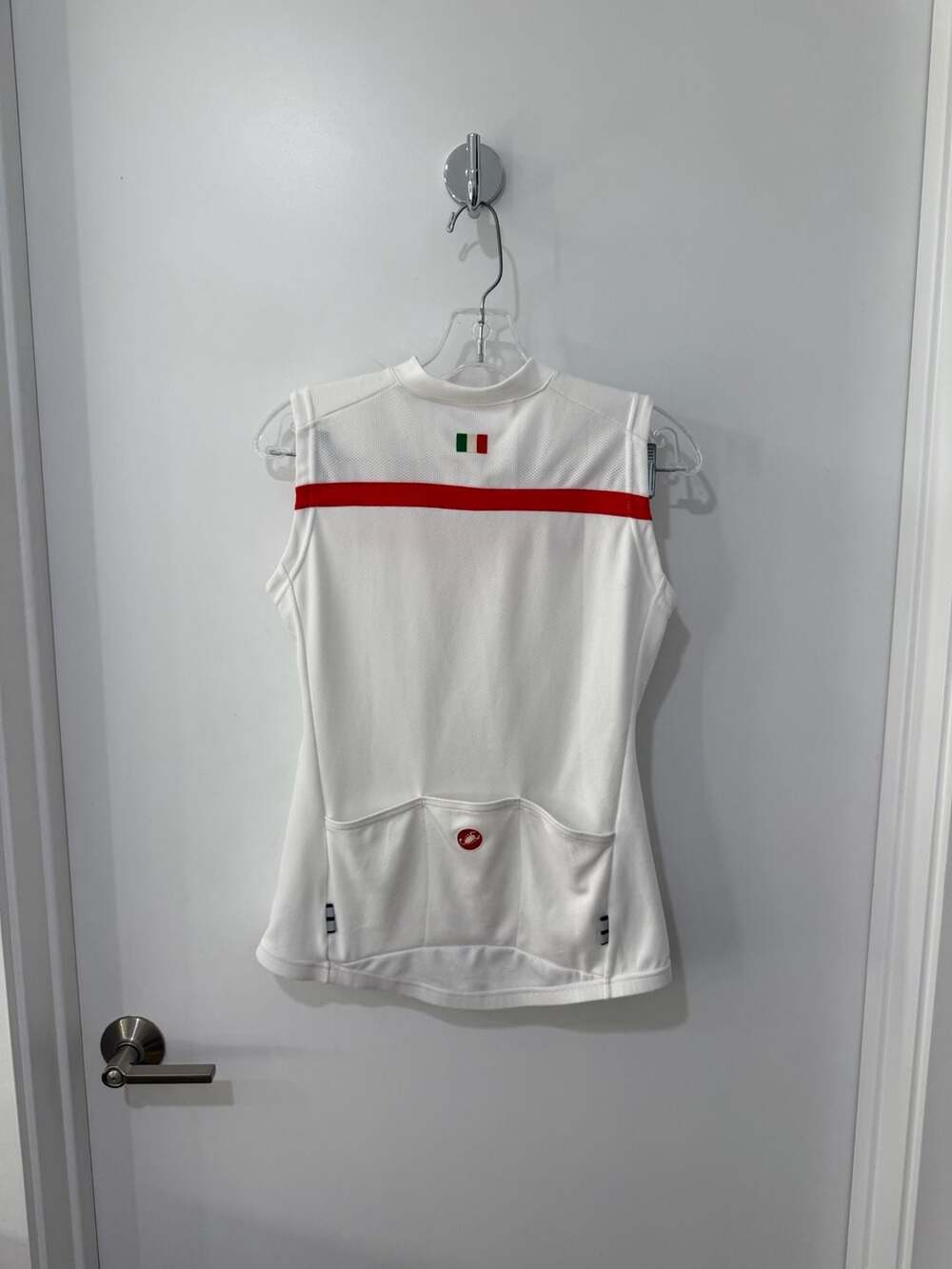 Castelli Promessa Women's Sleeveless Cycling Jersey White Red - Picture 3 of 8